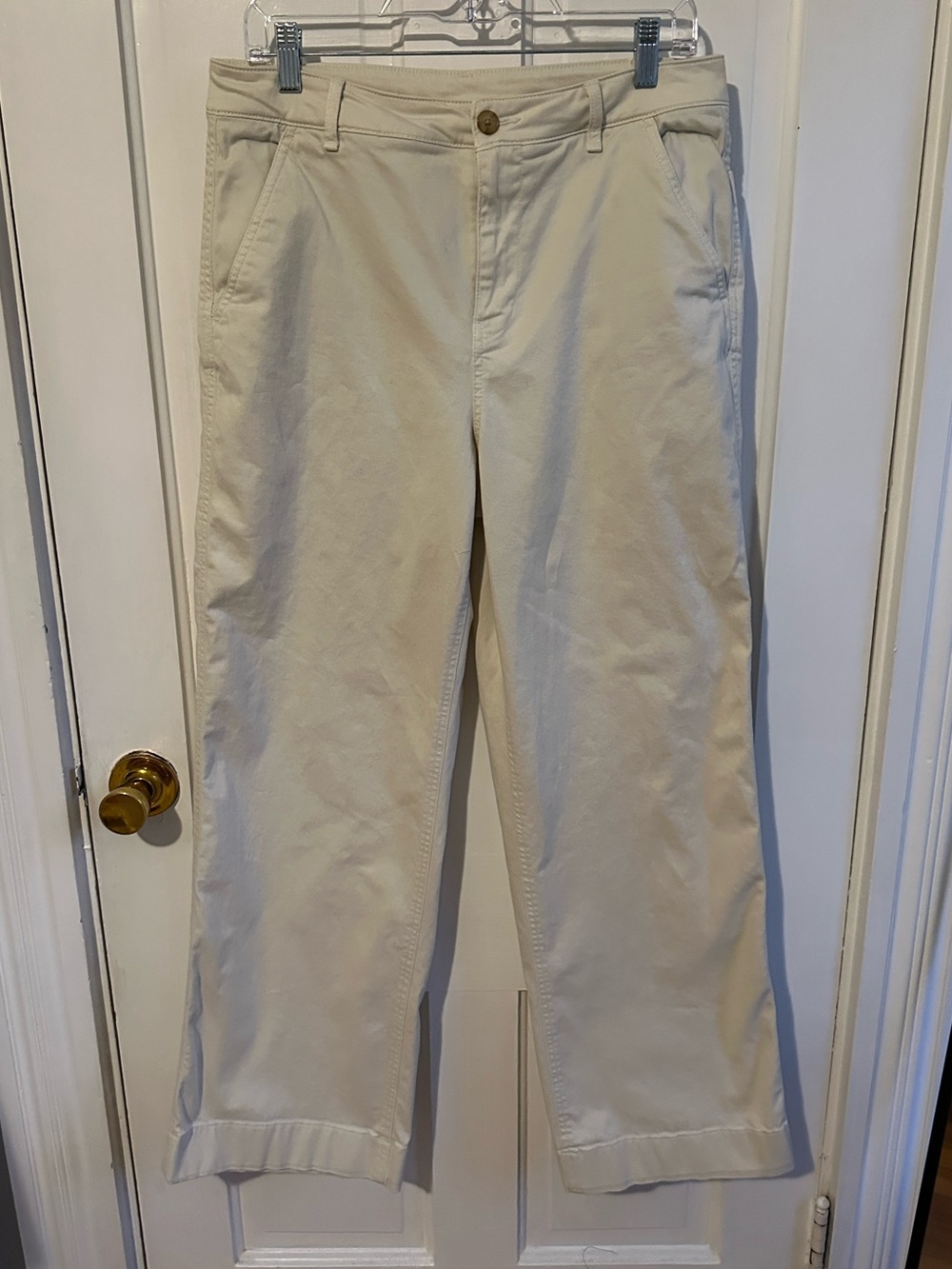 LL Bean Women’s Classic Mid-Rise Wide Leg Straight Chino Pants